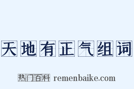 天地有正气组词是什么意思的图片